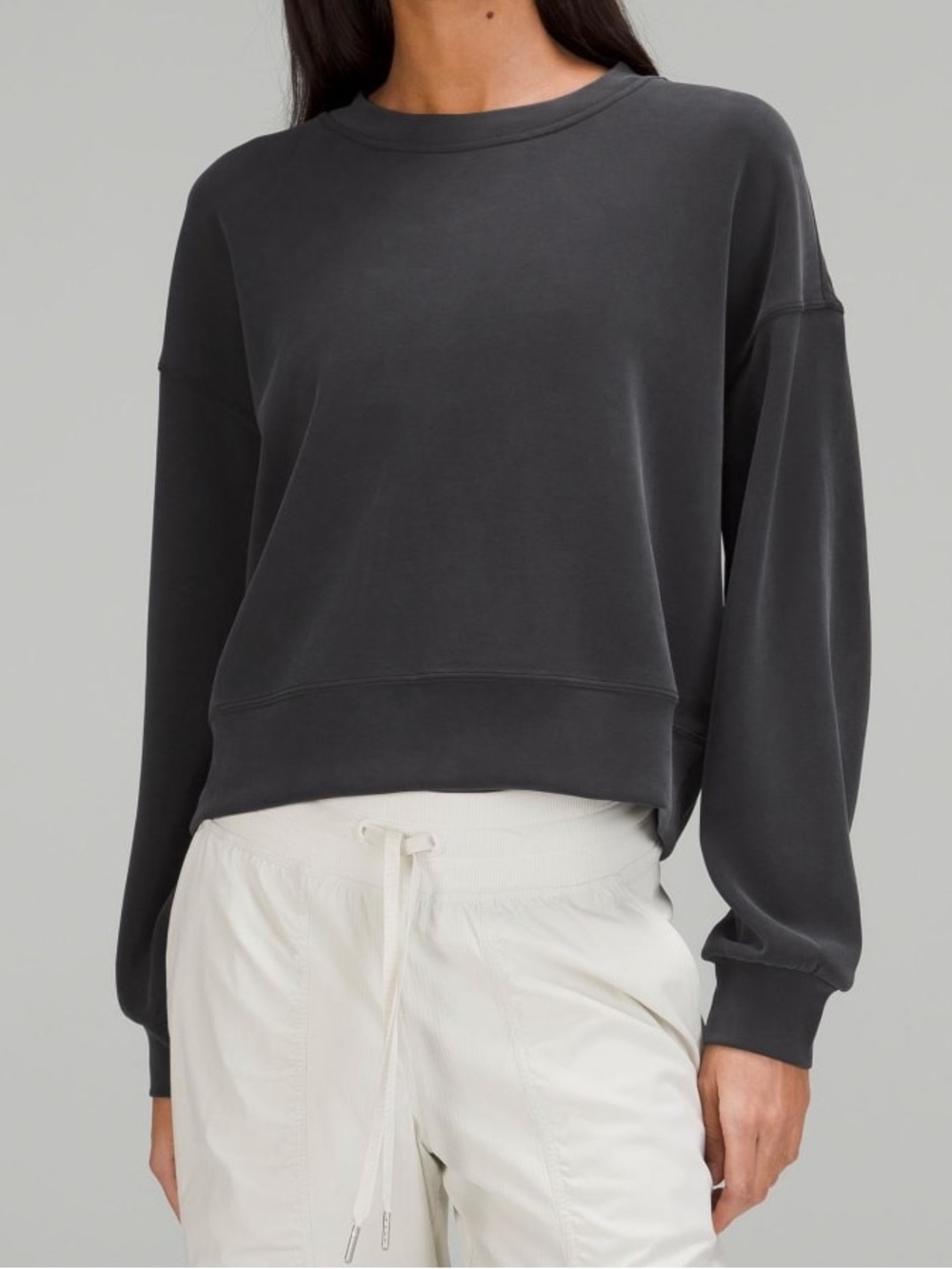 Lululemon Softstreme Perfectly Oversized Cropped Crew size 8